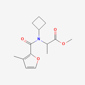 molecular formula C14H19NO4 B7677668 Methyl 2-[cyclobutyl-(3-methylfuran-2-carbonyl)amino]propanoate 