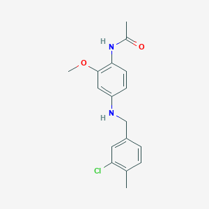 N-[4-[(3-chloro-4-methylphenyl)methylamino]-2-methoxyphenyl]acetamide