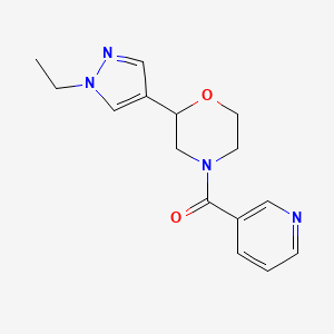 [2-(1-Ethylpyrazol-4-yl)morpholin-4-yl]-pyridin-3-ylmethanone