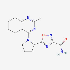 5-[1-(2-Methyl-5,6,7,8-tetrahydroquinazolin-4-yl)pyrrolidin-2-yl]-1,2,4-oxadiazole-3-carboxamide