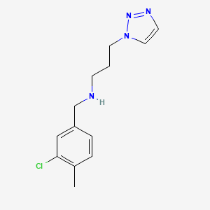 N-[(3-chloro-4-methylphenyl)methyl]-3-(triazol-1-yl)propan-1-amine