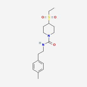 molecular formula C17H26N2O3S B7677830 4-ethylsulfonyl-N-[2-(4-methylphenyl)ethyl]piperidine-1-carboxamide 