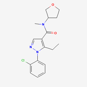 1-(2-chlorophenyl)-5-ethyl-N-methyl-N-(oxolan-3-yl)pyrazole-4-carboxamide