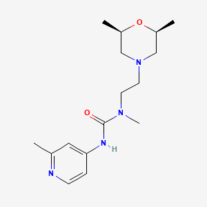 1-[2-[(2R,6S)-2,6-dimethylmorpholin-4-yl]ethyl]-1-methyl-3-(2-methylpyridin-4-yl)urea