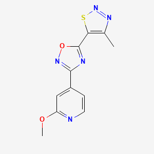 3-(2-Methoxypyridin-4-yl)-5-(4-methylthiadiazol-5-yl)-1,2,4-oxadiazole