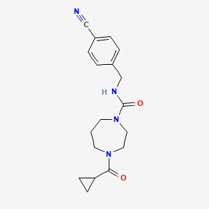 N-[(4-cyanophenyl)methyl]-4-(cyclopropanecarbonyl)-1,4-diazepane-1-carboxamide