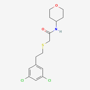 2-[2-(3,5-dichlorophenyl)ethylsulfanyl]-N-(oxan-4-yl)acetamide