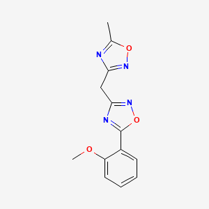 molecular formula C13H12N4O3 B7677914 3-[[5-(2-Methoxyphenyl)-1,2,4-oxadiazol-3-yl]methyl]-5-methyl-1,2,4-oxadiazole 