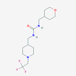 1-(Oxan-4-ylmethyl)-3-[[1-(2,2,2-trifluoroethyl)piperidin-4-yl]methyl]urea