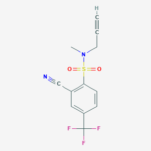 2-cyano-N-methyl-N-prop-2-ynyl-4-(trifluoromethyl)benzenesulfonamide