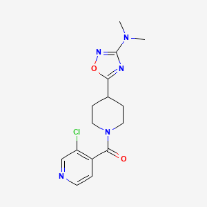 (3-Chloropyridin-4-yl)-[4-[3-(dimethylamino)-1,2,4-oxadiazol-5-yl]piperidin-1-yl]methanone