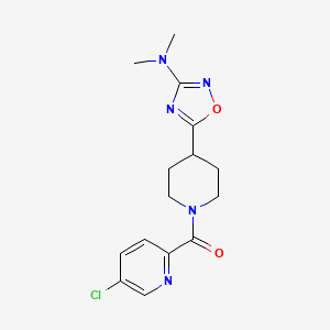 (5-Chloropyridin-2-yl)-[4-[3-(dimethylamino)-1,2,4-oxadiazol-5-yl]piperidin-1-yl]methanone