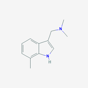 molecular formula C12H16N2 B076780 N,N-二甲基-1-(7-甲基-1H-吲哚-3-基)甲胺 CAS No. 13712-78-2