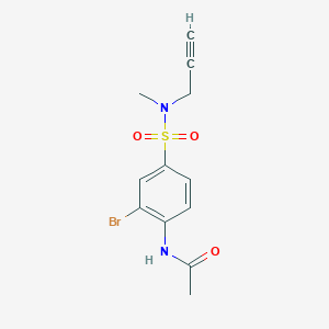 N-[2-bromo-4-[methyl(prop-2-ynyl)sulfamoyl]phenyl]acetamide