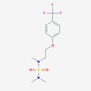 molecular formula C12H17F3N2O3S B7678021 N-(dimethylsulfamoyl)-N-methyl-2-[4-(trifluoromethyl)phenoxy]ethanamine 