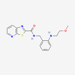 N-[[2-(2-methoxyethylamino)phenyl]methyl]-[1,3]thiazolo[5,4-b]pyridine-2-carboxamide