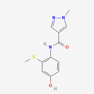 N-(4-hydroxy-2-methylsulfanylphenyl)-1-methylpyrazole-4-carboxamide