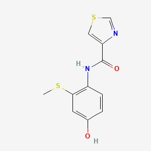 molecular formula C11H10N2O2S2 B7678041 N-(4-hydroxy-2-methylsulfanylphenyl)-1,3-thiazole-4-carboxamide 