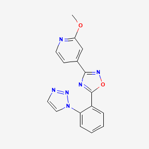 3-(2-Methoxypyridin-4-yl)-5-[2-(triazol-1-yl)phenyl]-1,2,4-oxadiazole