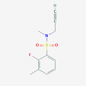 molecular formula C11H12FNO2S B7678090 2-fluoro-N,3-dimethyl-N-prop-2-ynylbenzenesulfonamide 