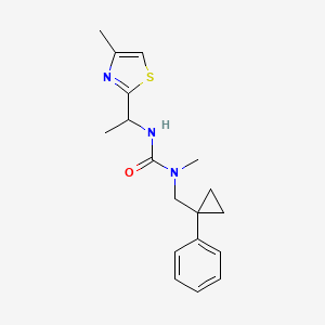 1-Methyl-3-[1-(4-methyl-1,3-thiazol-2-yl)ethyl]-1-[(1-phenylcyclopropyl)methyl]urea