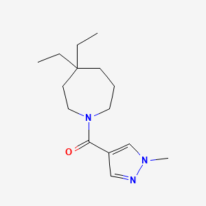 (4,4-Diethylazepan-1-yl)-(1-methylpyrazol-4-yl)methanone