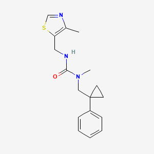 1-Methyl-3-[(4-methyl-1,3-thiazol-5-yl)methyl]-1-[(1-phenylcyclopropyl)methyl]urea