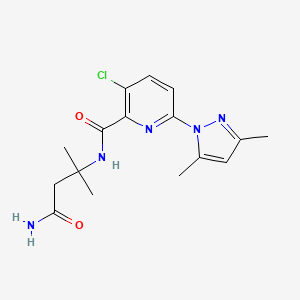 N-(4-amino-2-methyl-4-oxobutan-2-yl)-3-chloro-6-(3,5-dimethylpyrazol-1-yl)pyridine-2-carboxamide