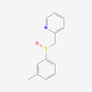 molecular formula C13H13NOS B7678177 2-[(3-Methylphenyl)sulfinylmethyl]pyridine 