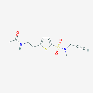 N-[2-[5-[methyl(prop-2-ynyl)sulfamoyl]thiophen-2-yl]ethyl]acetamide