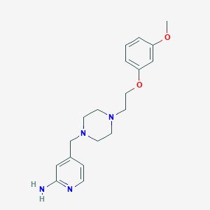 4-[[4-[2-(3-Methoxyphenoxy)ethyl]piperazin-1-yl]methyl]pyridin-2-amine