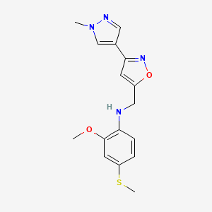 2-methoxy-N-[[3-(1-methylpyrazol-4-yl)-1,2-oxazol-5-yl]methyl]-4-methylsulfanylaniline