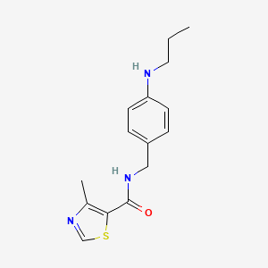 4-methyl-N-[[4-(propylamino)phenyl]methyl]-1,3-thiazole-5-carboxamide