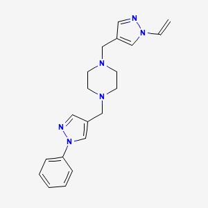 1-[(1-Ethenylpyrazol-4-yl)methyl]-4-[(1-phenylpyrazol-4-yl)methyl]piperazine