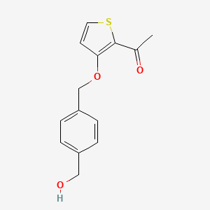 1-[3-[[4-(Hydroxymethyl)phenyl]methoxy]thiophen-2-yl]ethanone