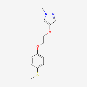 1-Methyl-4-[2-(4-methylsulfanylphenoxy)ethoxy]pyrazole