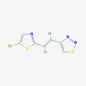 4-[(E)-2-(5-bromo-1,3-thiazol-2-yl)ethenyl]thiadiazole