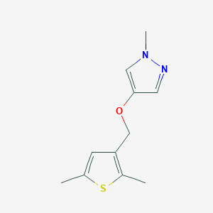 molecular formula C11H14N2OS B7678734 4-[(2,5-Dimethylthiophen-3-yl)methoxy]-1-methylpyrazole 