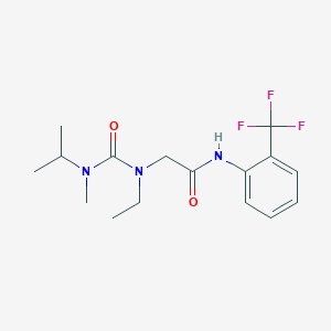 2-[ethyl-[methyl(propan-2-yl)carbamoyl]amino]-N-[2-(trifluoromethyl)phenyl]acetamide