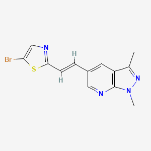 5-bromo-2-[(E)-2-(1,3-dimethylpyrazolo[3,4-b]pyridin-5-yl)ethenyl]-1,3-thiazole