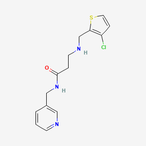 3-[(3-chlorothiophen-2-yl)methylamino]-N-(pyridin-3-ylmethyl)propanamide