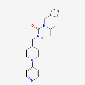 1-(Cyclobutylmethyl)-1-propan-2-yl-3-[(1-pyridin-4-ylpiperidin-4-yl)methyl]urea