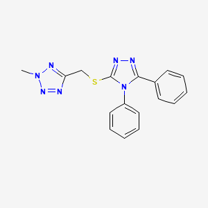 5-[(4,5-Diphenyl-1,2,4-triazol-3-yl)sulfanylmethyl]-2-methyltetrazole