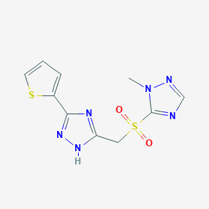 1-methyl-5-[(3-thiophen-2-yl-1H-1,2,4-triazol-5-yl)methylsulfonyl]-1,2,4-triazole