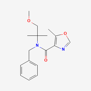 N-benzyl-N-(1-methoxy-2-methylpropan-2-yl)-5-methyl-1,3-oxazole-4-carboxamide