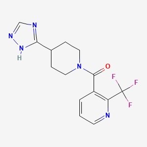 [4-(1H-1,2,4-triazol-5-yl)piperidin-1-yl]-[2-(trifluoromethyl)pyridin-3-yl]methanone