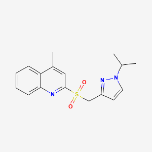 4-Methyl-2-[(1-propan-2-ylpyrazol-3-yl)methylsulfonyl]quinoline