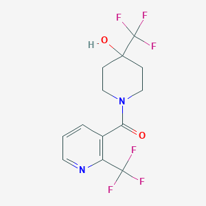 [4-Hydroxy-4-(trifluoromethyl)piperidin-1-yl]-[2-(trifluoromethyl)pyridin-3-yl]methanone