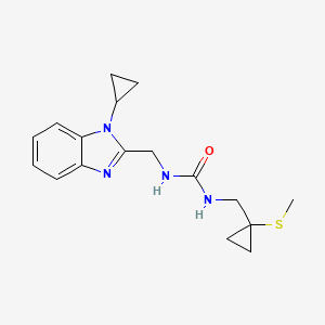 1-[(1-Cyclopropylbenzimidazol-2-yl)methyl]-3-[(1-methylsulfanylcyclopropyl)methyl]urea