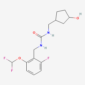 1-[[2-(Difluoromethoxy)-6-fluorophenyl]methyl]-3-[(3-hydroxycyclopentyl)methyl]urea